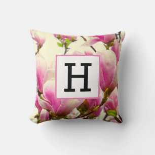 Magnolie Vintage Floral Botanische Blüten Chic Kissen