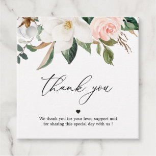 Magnolie Weiße und Rosafarbene Dankeschön-Anhänger Geschenkanhänger