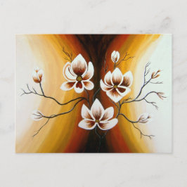 Magnolien, Acryl - Feiertagspostkarte