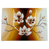 Magnolien, Acryl - Große Geschenktüte (Vorderseite)
