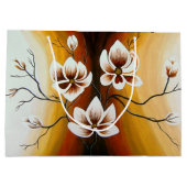 Magnolien, Acryl - Große Geschenktüte (Rückseite)