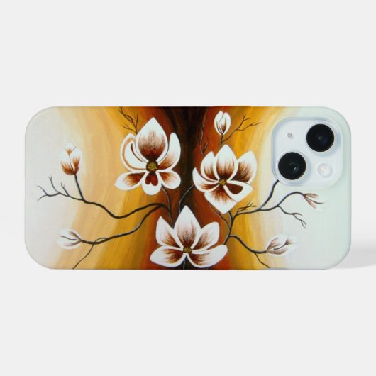 Magnolien, Acryl -  iPhone 15 Hülle (Rückseite (Horizontal))