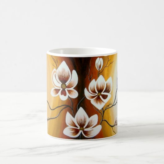 Magnolien, Acryl - Kaffeetasse (Mittel)