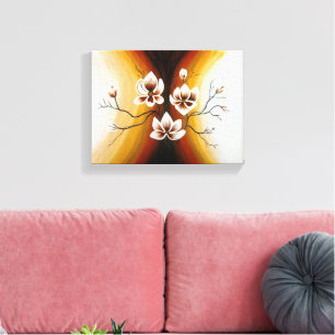 Magnolien, Acryl - Leinwanddruck