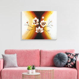 Magnolien, Acryl - Leinwanddruck