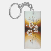 Magnolien, Acryl -  Schlüsselanhänger (Vorderseite links)