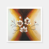 Magnolien, Acryl - Serviette (Vorderseite)