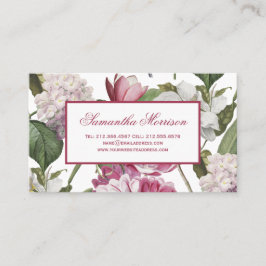 Magnolien andere Blume Antiquitätenbotanisch Visitenkarte