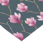Magnolien-Aquarell-Blumenmuster Kurzer Tischläufer (Ecke)