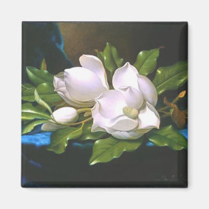 Magnolien auf blauem Samt - Magnet