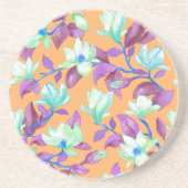 Magnolien auf dem Vanillehimmel blühen Getränkeuntersetzer (Vorne)