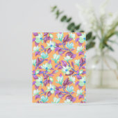 Magnolien auf dem Vanillehimmel blühen Postkarte (Stehend Vorderseite)