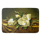 Magnolien auf goldenem Samttuch Badematte (Vorderseite)