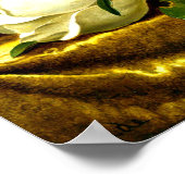 Magnolien auf goldenem Samttuch Poster (Ecke)