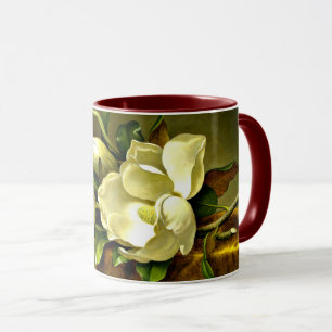 Magnolien auf goldenem Samttuch Tasse