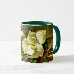 Magnolien auf goldenem Samttuch Tasse