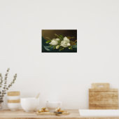 Magnolien auf hellblauem Samt, berühmtes Gemälde Poster (Küche)