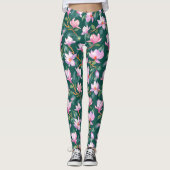 Magnolien blühen leggings (Vorderseite)