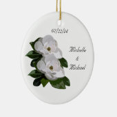 Magnolien-Blumen Save the Date, die Verzierung Keramik Ornament (Rechts)