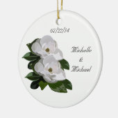 Magnolien-Blumen Save the Date, die Verzierung Keramik Ornament (Links)