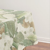 Magnolien-Blumen-Weiß u. Goldblumentischdecke Tischdecke (Beispiel)