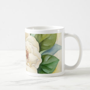 Magnolien-Blumewatercolor-Malerei-Kaffee-Tasse Kaffeetasse