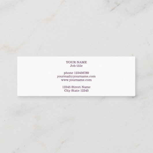 Magnolien-Blüte ist der Frühling Mini Visitenkarte (Rückseite)