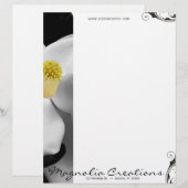 Magnolien-Blüten-Briefkopf Briefbogen (Vorne/Hinten)