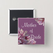 Magnolien, die Party-Knopf Wedding sind Button (Vorne & Hinten)