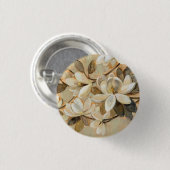 Magnolien-Einfachheits-Creme Button (Vorne & Hinten)