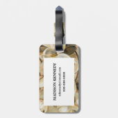 Magnolien-Einfachheits-Creme Gepäckanhänger (Rückseite vertikal)