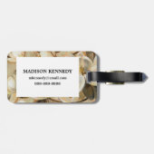 Magnolien-Einfachheits-Creme Gepäckanhänger (Rückseite horizontal)