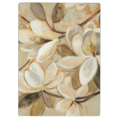 Magnolien-Einfachheits-Creme Klemmbrett (Rückseite)