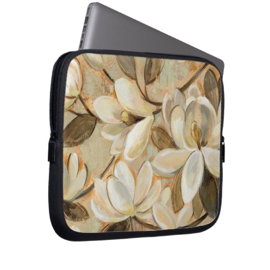 Magnolien-Einfachheits-Creme Laptopschutzhülle (Vorne Rechts)
