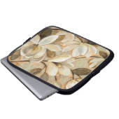 Magnolien-Einfachheits-Creme Laptopschutzhülle (Vorne Knopf)