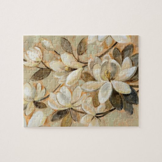 Magnolien-Einfachheits-Creme Puzzle (Horizontal)