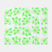 Magnolien Fleecedecke (Vorderseite (Horizontal))