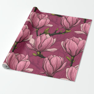 Magnolien-Garten Geschenkpapier