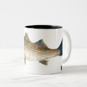 Magnolien-gestreifter Baß Zweifarbige Tasse (VorderseiteRechts)