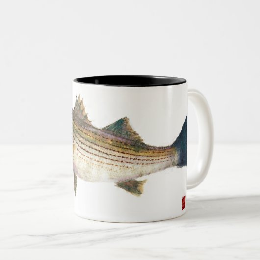 Magnolien-gestreifter Baß Zweifarbige Tasse (VorderseiteRechts)