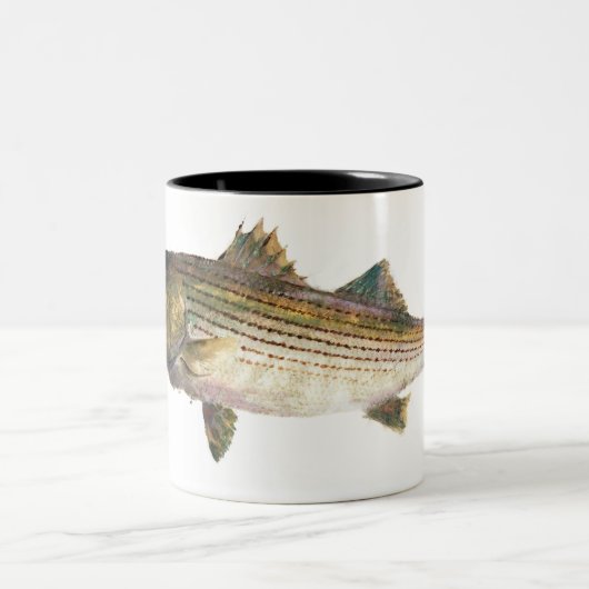 Magnolien-gestreifter Baß Zweifarbige Tasse (Mittel)