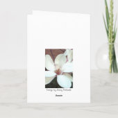 Magnolien-Gruß-Karte Karte (Rückseite)