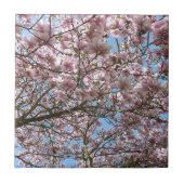 Magnolien im April Fliese (Vorderseite)