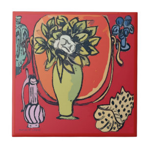 Magnolien in Vase, nach Matisse Fliese