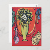 Magnolien in Vase, nach Matisse Postkarte (Vorne/Hinten)