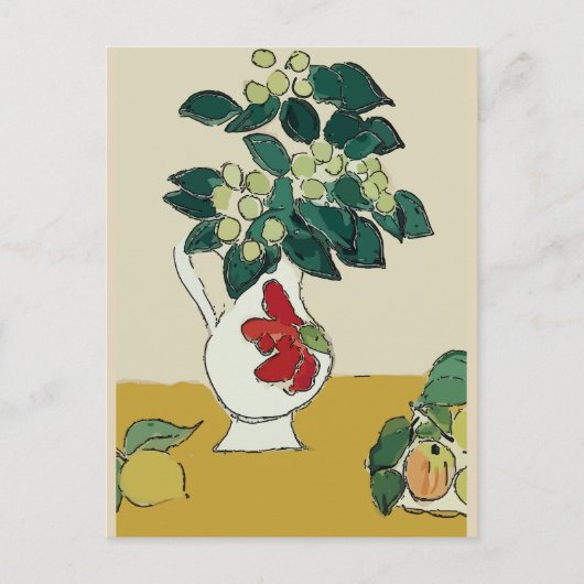 Magnolien in Vase, nach Matisse Postkarte (Vorderseite)