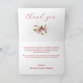 Magnolien mit Imitaten Gold Foil Rahmen Rustikale Dankeskarte (Innenseite)