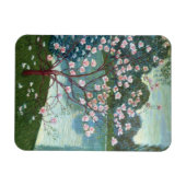 Magnolien (Öl auf Leinwand) Magnet (Horizontal)