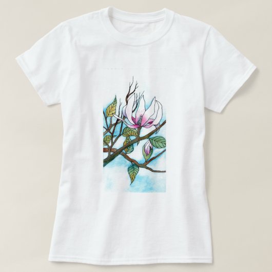 Magnolien-T-Shirt T-Shirt (Design vorne)