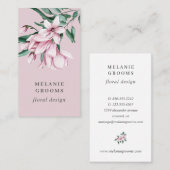 Magnolien und Eukalyptus Floral Botanisch Visitenkarte (Vorne/Hinten)